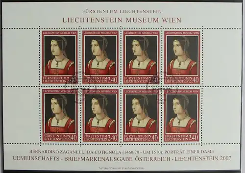 Liechtenstein 1437 gestempelt als Kleinbogen #HR631