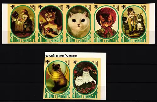 Sao Tome 730-36 B postfrisch Katzen #HR519