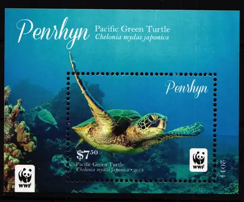 Penrhyn Block 111 postfrisch Schildkröte #HR538