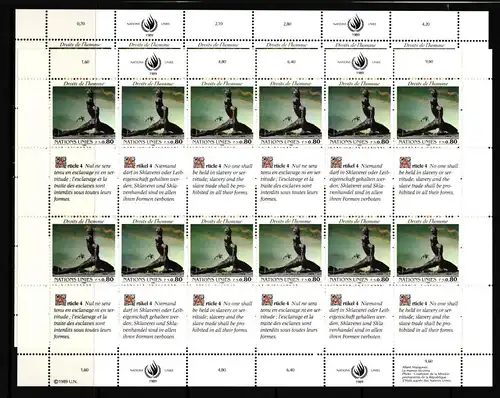 UNO Genf 180-181 postfrisch Kleinbogen #HW973