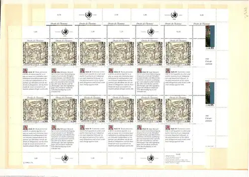 UNO Genf 192-193 postfrisch Kleinbogen #HW983