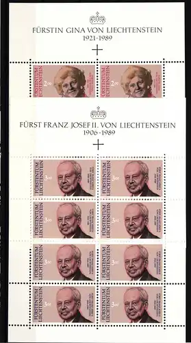 Liechtenstein 988-989 postfrisch als Kleinbögen #HR556