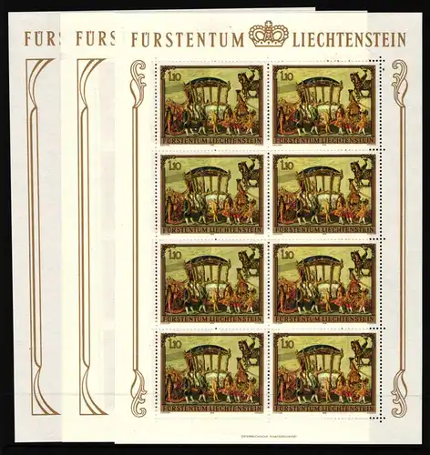 Liechtenstein 717-719 postfrisch Kleinbogen #HW673