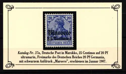 Deutsche Auslandspostämter Marokko 37 a postfrisch #HM829