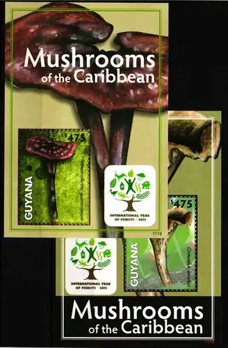 Guyana Block 482 und 483 postfrisch Pilze #HQ679