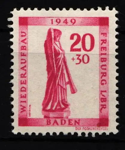 Fr. Zone Baden 40 postfrisch #HZ889