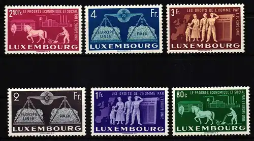 Luxemburg 478-483 postfrisch Fortschritt #HQ796