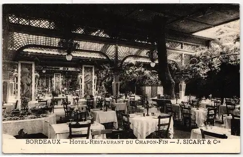 AK Bordeaux Hotel-Restaurant Du Chapon-Fin - J.Sicart & C #PM498