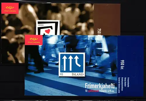 Island 2 Markenheftchen mit 1135-1136 postfrisch CEPT #HR488