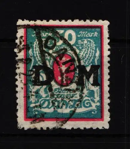 Danzig Dienstmarke 33 Y gestempelt geprüft Infla Berlin #IC863