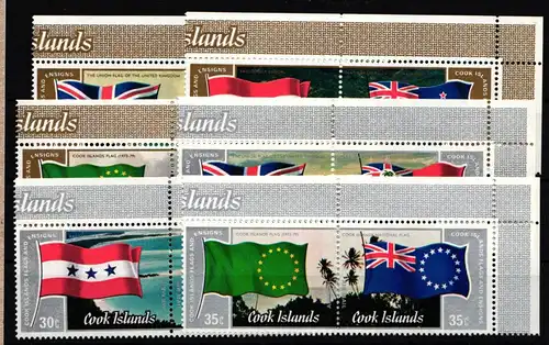 Cook Inseln 915A-926A postfrisch 6 Paare Flaggen #HY807