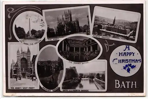 AK Bath Mehrbildkarte (The Abbey usw.) 1906 #PM486