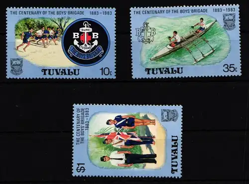 Tuvalu 194-196 postfrisch 100 Jahre Boys’ Brigade #HY801