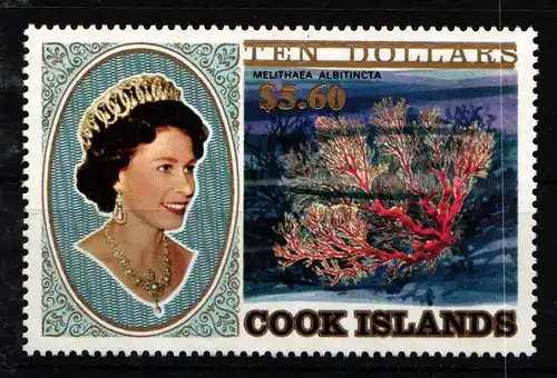 Cook Inseln 767 postfrisch Nesseltiere und Königin Elisabeth II #HY809