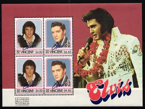 St. Vincent Block 25 postfrisch Elvis #HR549