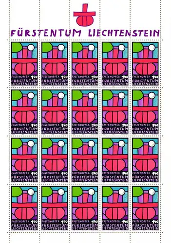 Liechtenstein 895 gestempelt Kleinbogen #HW978