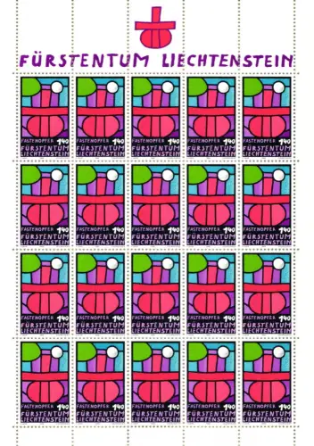 Liechtenstein 895 gestempelt Kleinbogen #HW978