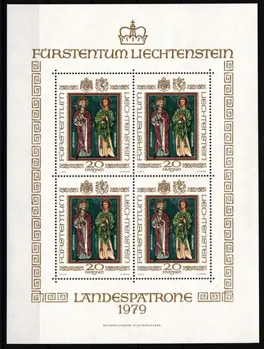 Liechtenstein 734 postfrisch als Kleinbogen #HR553