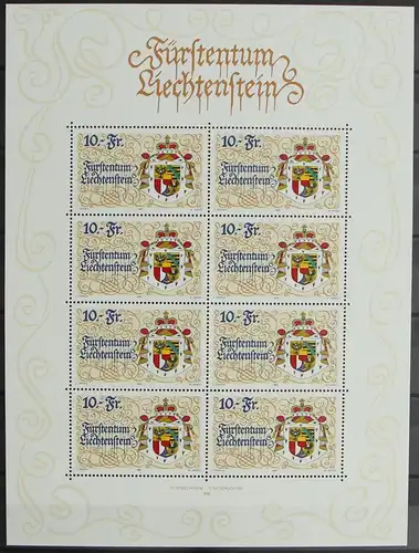 Liechtenstein 1136 postfrisch als Kleinbogen #HR616