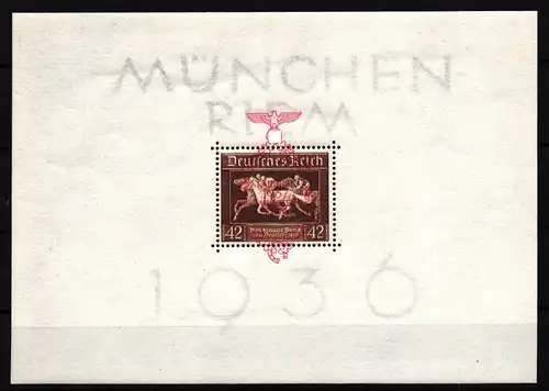 Deutsches Reich Block 10 gestempelt Sonderstempel München Riem #IG003