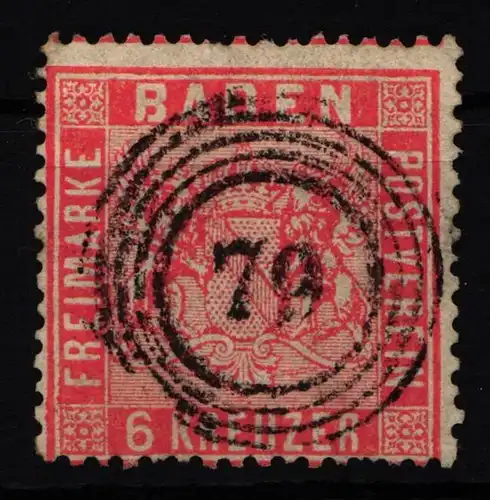 Baden 11 gestempelt N5 79 Lahr, leichte Mängel #ID569
