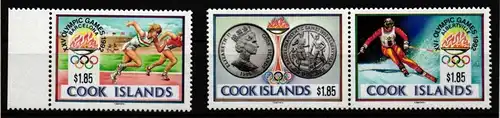 Cook Inseln 1307-1309 postfrisch Olympische Spiele #HQ860