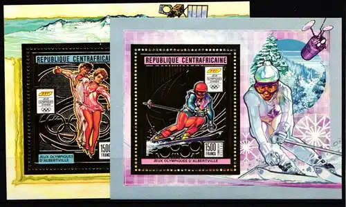 Zentralafr. Republik Block 490-491 A postfrisch Albertville 1992 #HR823