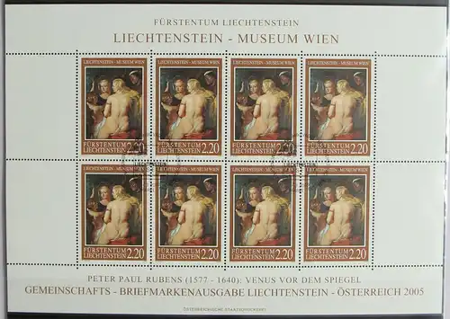Liechtenstein 1374 gestempelt als Kleinbogen, Ersttagssonderstempel #HR633