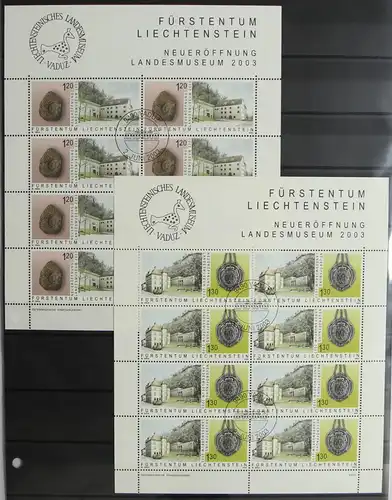 Liechtenstein 1319-1320 gestempelt als Kleinbogen, Ersttagssonderstempel #HR635