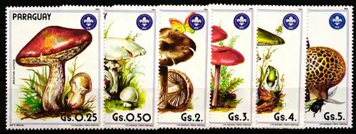 Paraguay 3835-3841 ohne 3837 postfrisch Pilze #HQ982