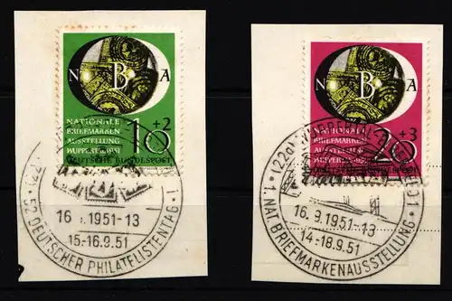 BRD Bund 141-142 gestempelt auf Papier mit Sonderstempel #IA710