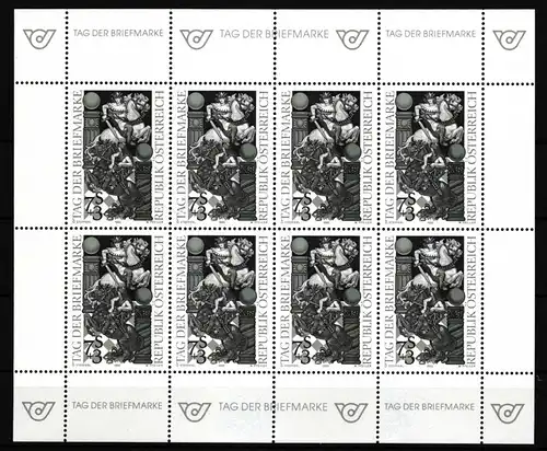 Österreich 2097 postfrisch Kleinbogen als Schwarzdruck #HQ948