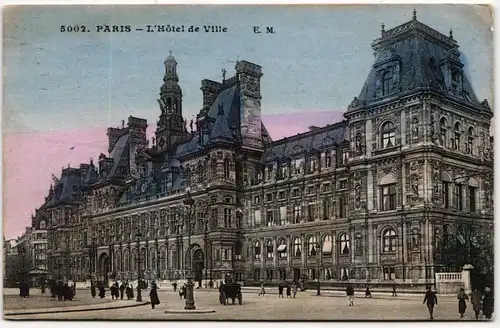 AK Paris L'Hôtel de Ville 1920 #PM557