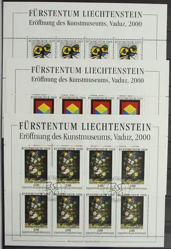 Liechtenstein 1245-1247 gestempelt als Kleinbogen, Ersttagssonderstempel #HR636