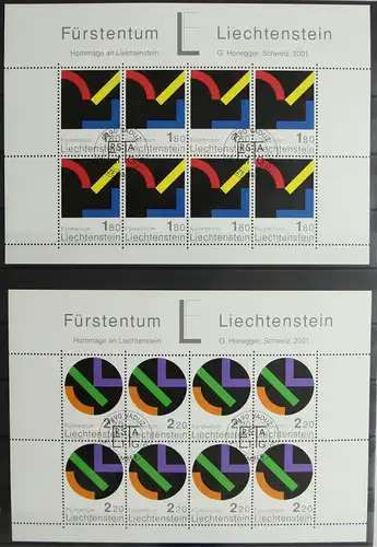 Liechtenstein 1281-1282 gestempelt als Kleinbögen, Ersttagsstempel #HR597