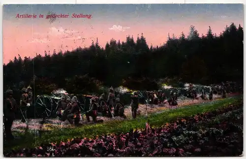 AK Deutschland Artillerie in gedeckter Stellung 1917 #PM423