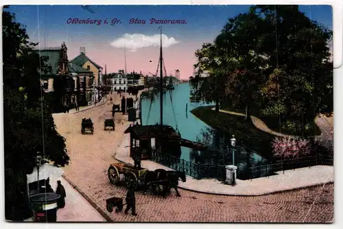 AK Oldenburg i. Gr. Stau Panorama 1916 #PM472