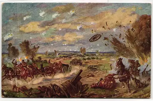 AK Deutschland An der Somme Feldpost 1918 #PM454