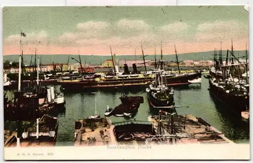 AK Großbritannien Southapton Docks 1907 #PM475
