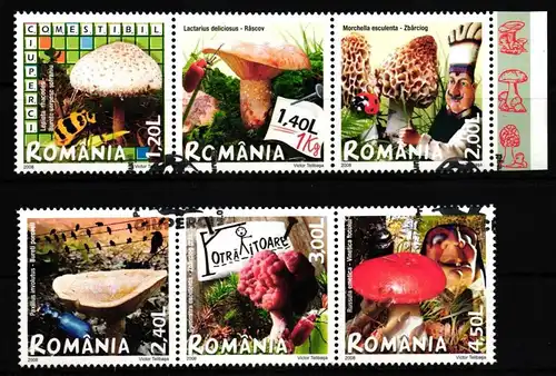 Rumänien 6262-6267 gestempelt Pilze #HQ736