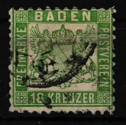 Baden 21 a gestempelt geprüft Stegmüller BPP, leichte Mängel #ID596