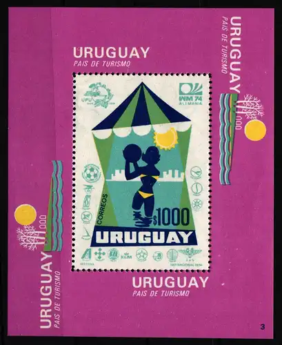 Uruguay Block 20 postfrisch #IE008