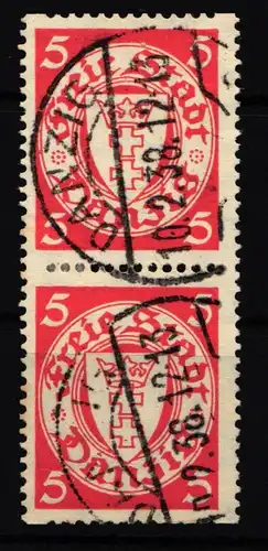 Danzig 193 D gestempelt senkrechtes Paar #HN376