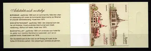 Aland 362-364 postfrisch Markenheft 20 / Architektur #IH305