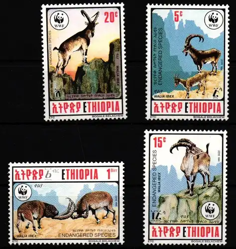 Äthiopien 1385-1388 postfrisch Wildtiere #IH390