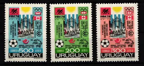 Uruguay 1313-1315 postfrisch Fußball #IE010