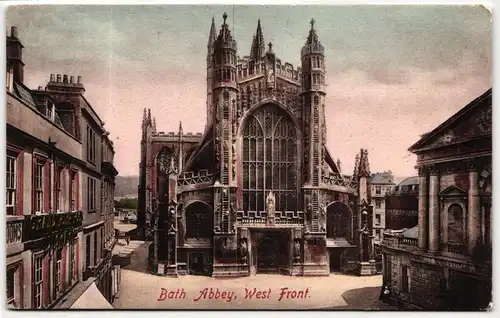 AK Bath Abbey, West Front 1908 #PM615