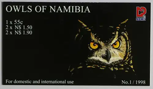 Namibia 937-941 postfrisch als Markenheftchen, Vögel #IA694