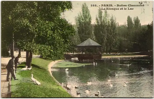 AK Paris Buttes Chaumont - Le Kiosque et le Lac #PM553