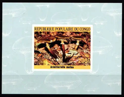 Kongo (Brazzaville) 1018 postfrisch Einzelblock / Pilze #HR968